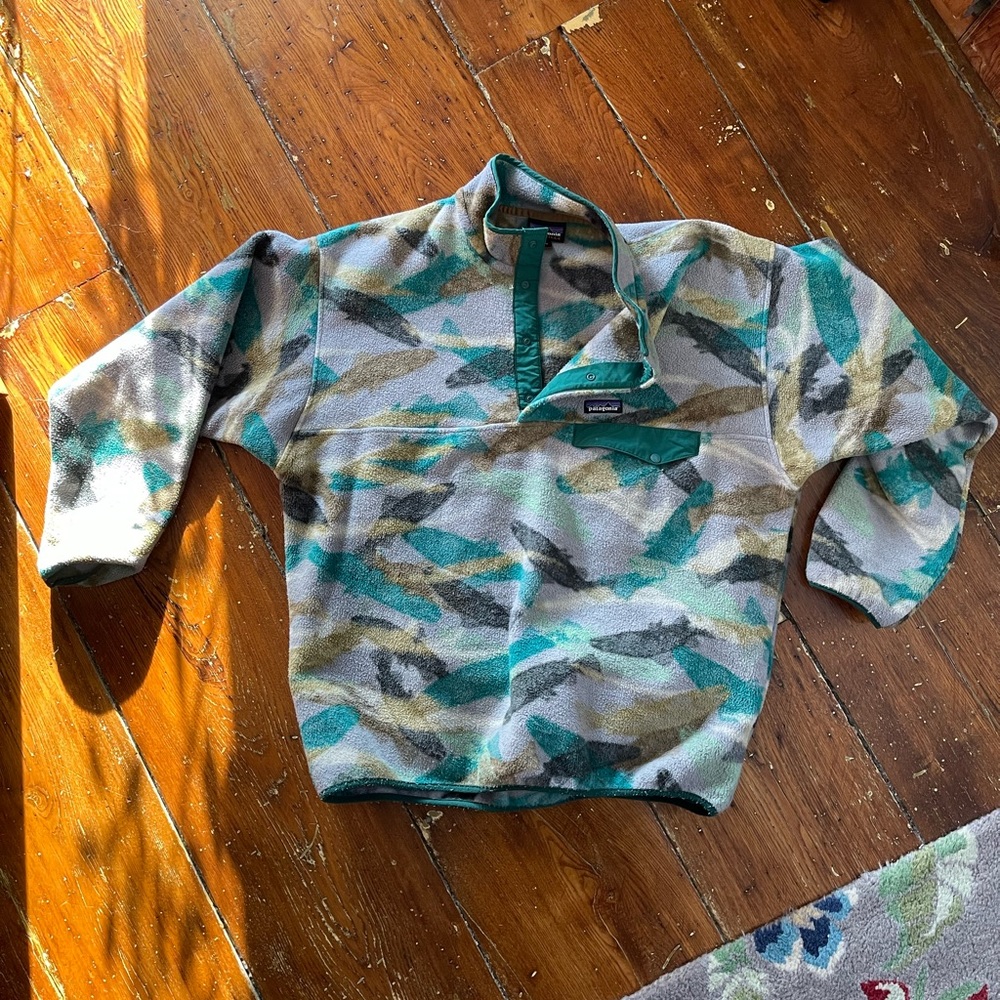 Patagonia Snap T - Fish Camo Print XL